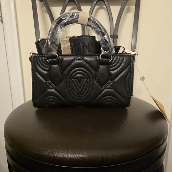 NWT Valentino Orlandi Black Vegan Leather Mini Tote - Picture 4 of 9
